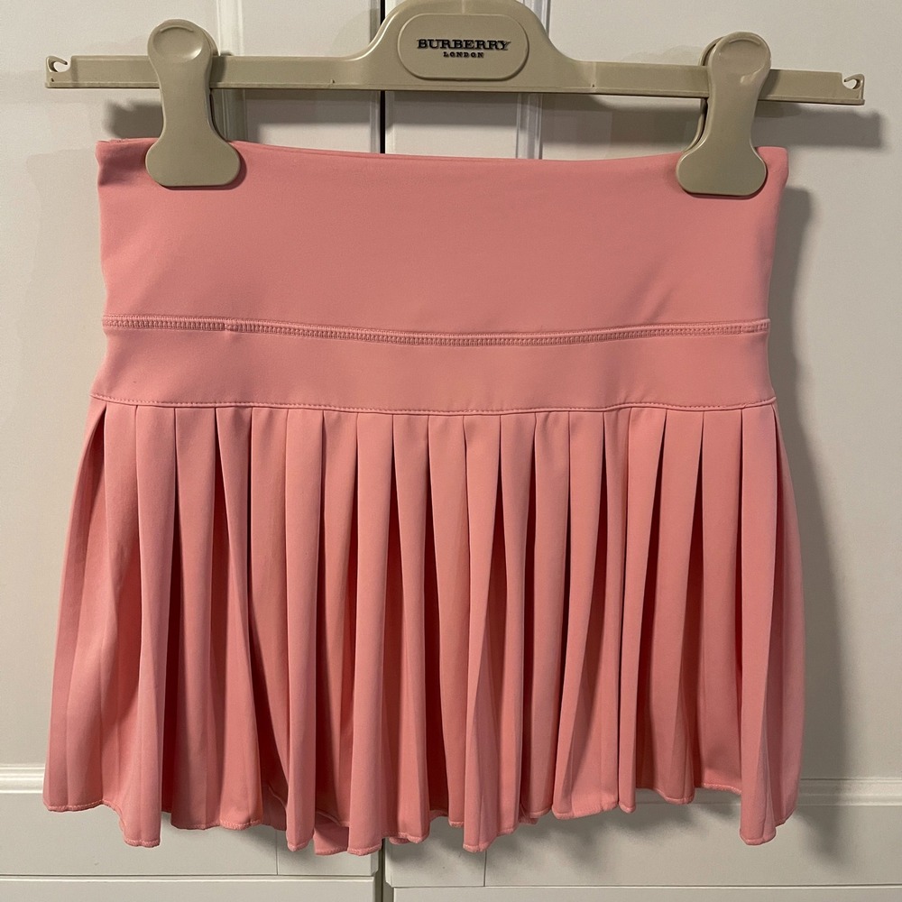 Goldhinge Womens Pleated Tennis Skirt Pink Activewear Skort Size Small